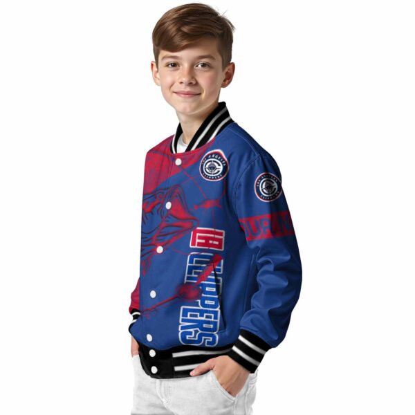 customized los angeles clippers fishing rod blue jacket trendy