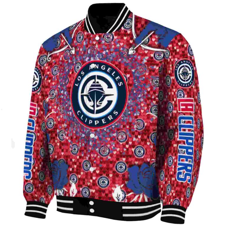 customized los angeles clippers heart explosion red jacket best selling