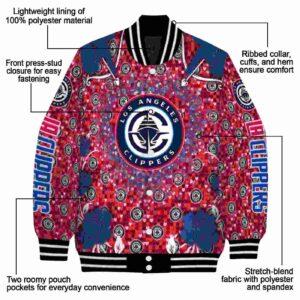 customized los angeles clippers heart explosion red jacket new arrival