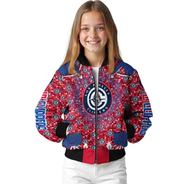 customized los angeles clippers heart explosion red jacket top rated