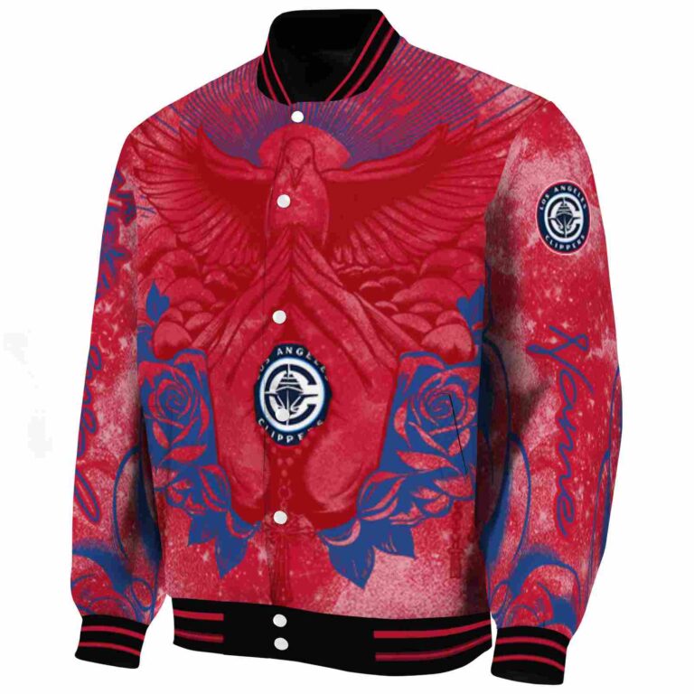 customized los angeles clippers praying hands red jacket best selling