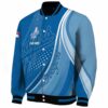 customized los angeles dodgers wave patterns blue jacket best selling