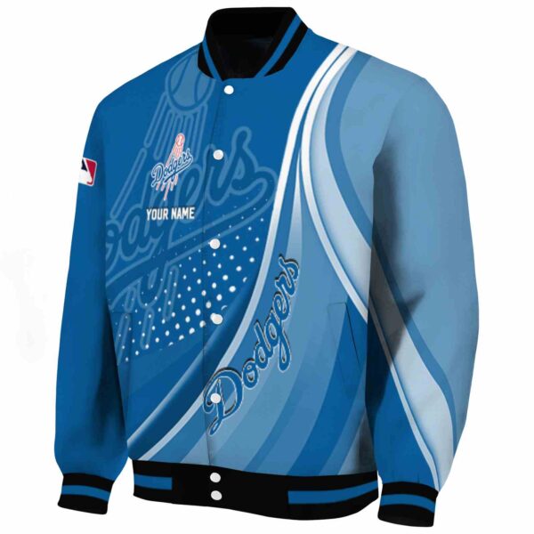 customized los angeles dodgers wave patterns blue jacket best selling