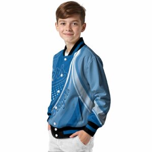customized los angeles dodgers wave patterns blue jacket trendy