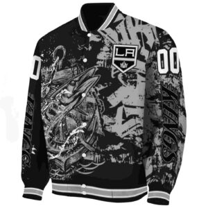 customized los angeles kings fishing art black jacket best selling