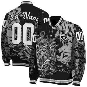 customized los angeles kings fishing art black jacket fashion forward