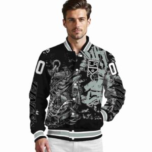 customized los angeles kings fishing art black jacket high quality