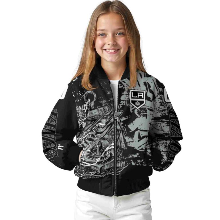 customized los angeles kings fishing art black jacket top rated