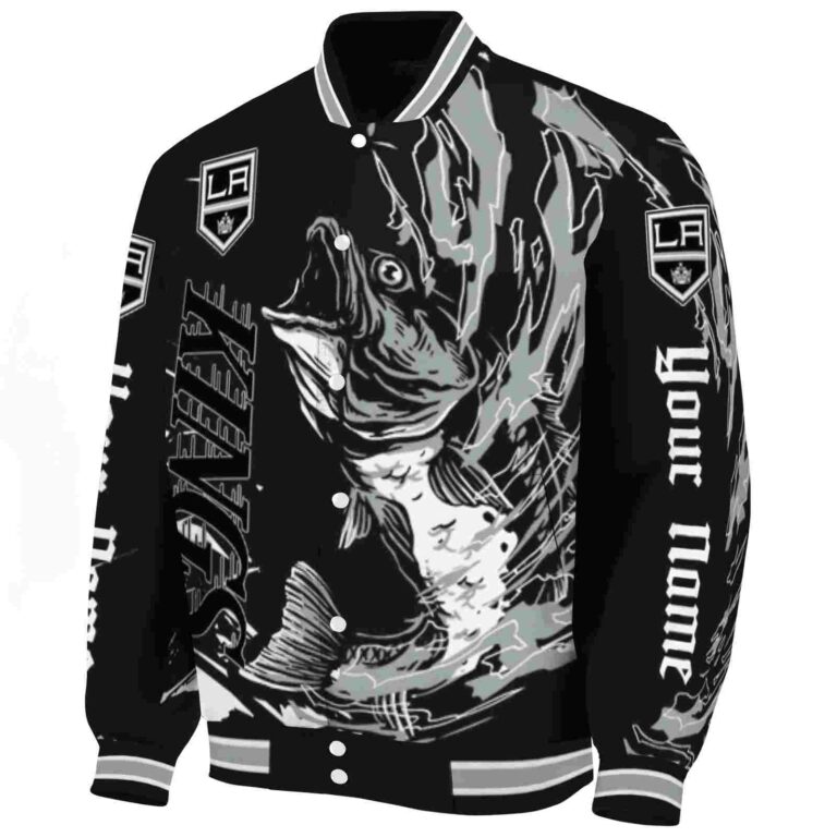 customized los angeles kings fishing passion black white jacket best selling