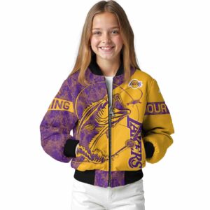 customized los angeles lakers fishing rod gold jacket top rated
