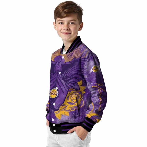 customized los angeles lakers praying hands purple jacket trendy