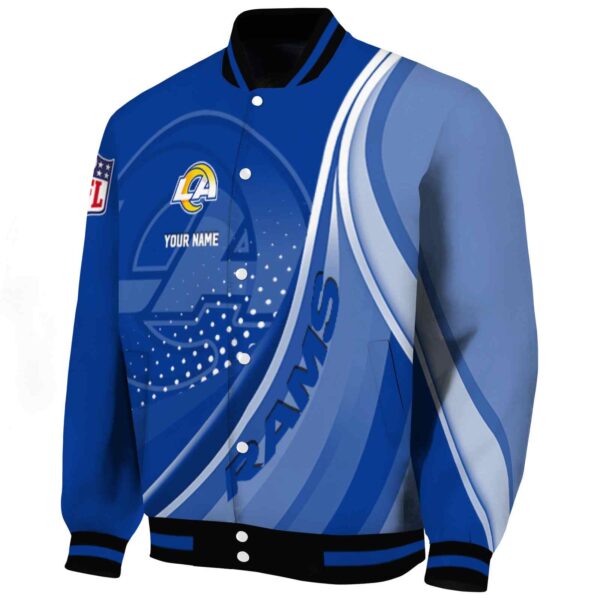 customized los angeles rams wave patterns blue jacket best selling