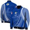 customized los angeles rams wave patterns blue jacket fashion forward
