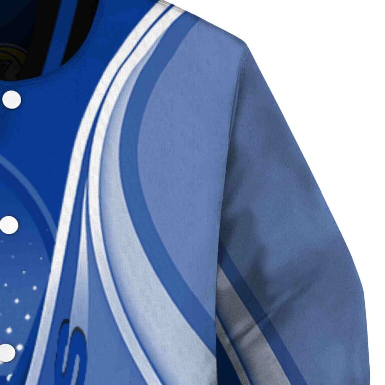 customized los angeles rams wave patterns blue jacket premium grade