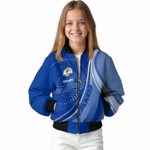 customized los angeles rams wave patterns blue jacket top rated