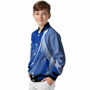 customized los angeles rams wave patterns blue jacket trendy