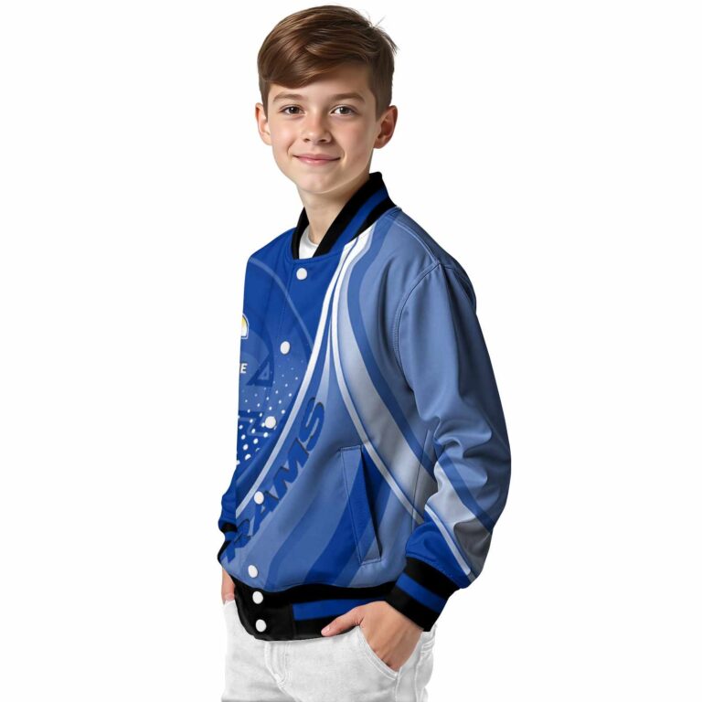 customized los angeles rams wave patterns blue jacket trendy