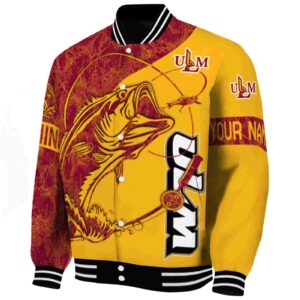 customized louisiana monroe warhawks fishing rod gold jacket best selling