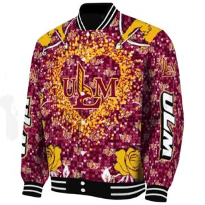 customized louisiana monroe warhawks heart explosion red jacket best selling