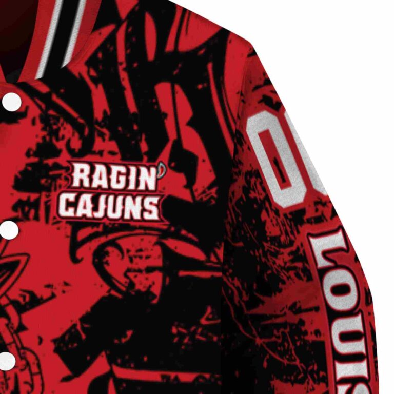 customized louisiana ragin cajuns fishing art red jacket premium grade