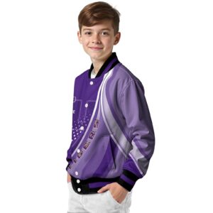 customized lsu tigers wave patterns purple jacket trendy