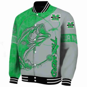 customized marshall thundering herd fishing rod gray jacket best selling