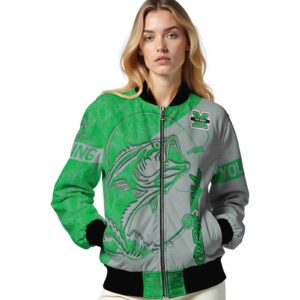 customized marshall thundering herd fishing rod gray jacket latest model