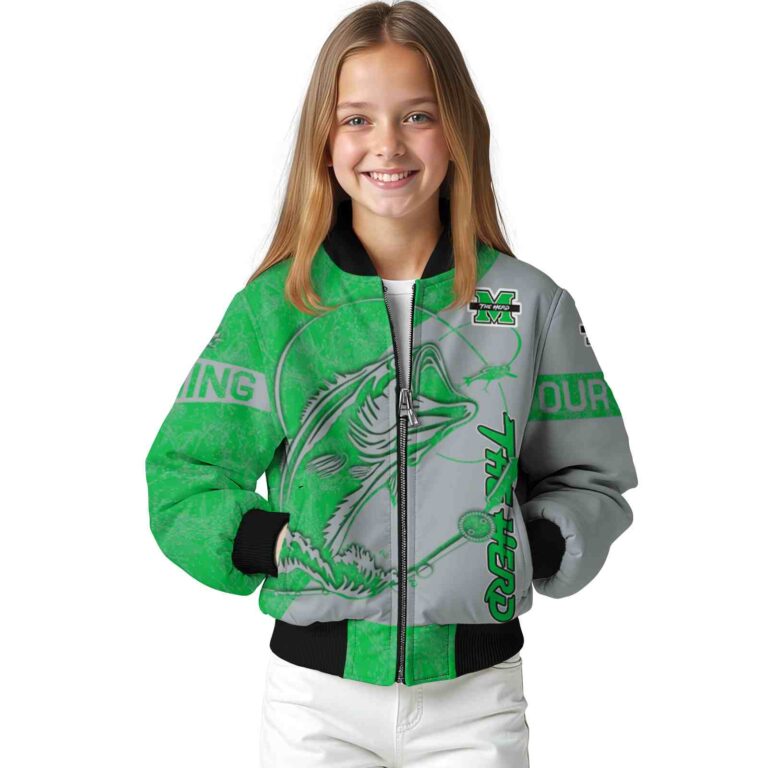 customized marshall thundering herd fishing rod gray jacket top rated