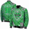 customized marshall thundering herd heart explosion green jacket fashion forward