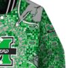 customized marshall thundering herd heart explosion green jacket premium grade