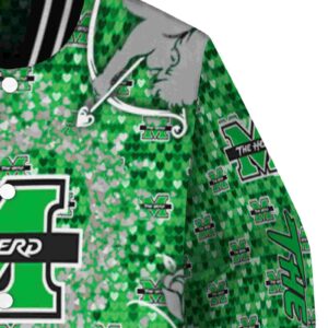customized marshall thundering herd heart explosion green jacket premium grade