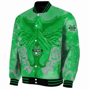 customized marshall thundering herd praying hands green jacket best selling