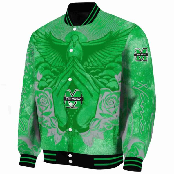 customized marshall thundering herd praying hands green jacket best selling