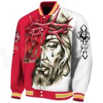 customized maryland terrapins jesus tears red white jacket best selling