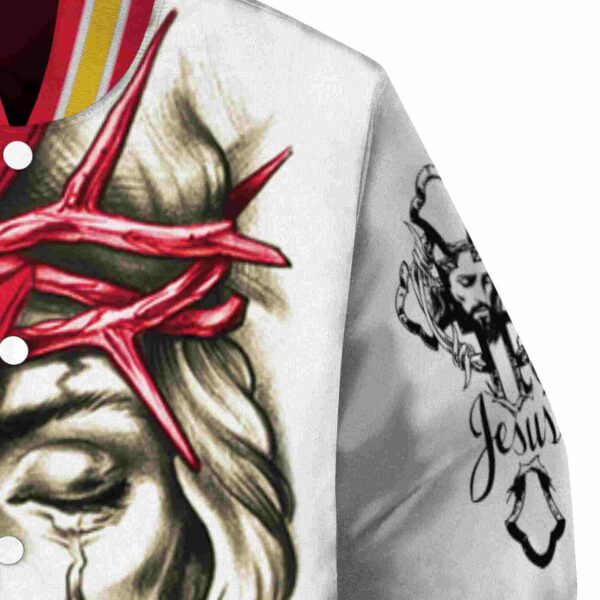 customized maryland terrapins jesus tears red white jacket premium grade