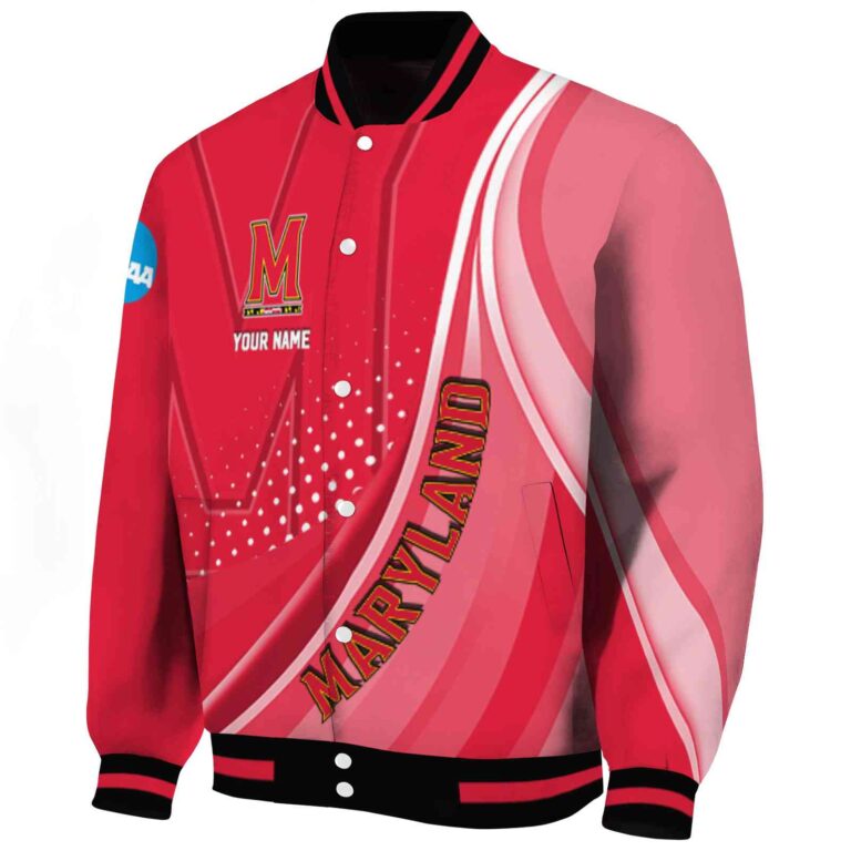 customized maryland terrapins wave patterns red jacket best selling