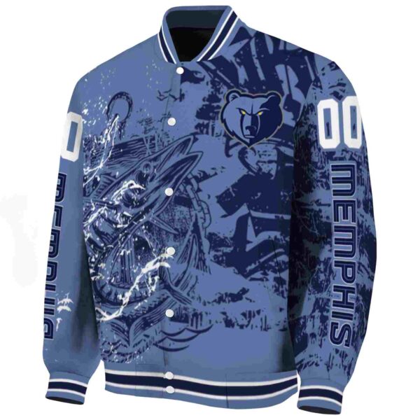 customized memphis grizzlies fishing art blue jacket best selling