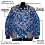 customized memphis tigers heart explosion blue jacket best selling