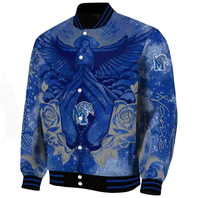 customized memphis tigers praying hands blue jacket best selling