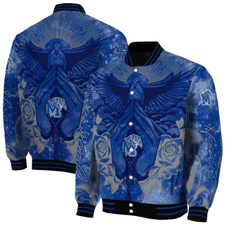 customized memphis tigers praying hands blue jacket fashion forward