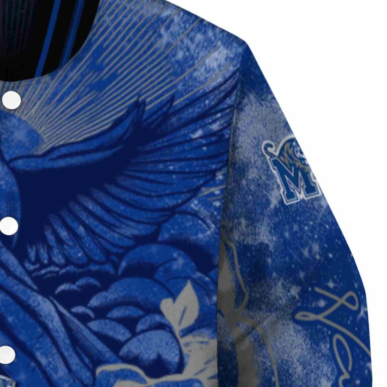 customized memphis tigers praying hands blue jacket premium grade