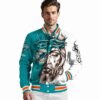 customized miami dolphins jesus tears aqua white jacket high quality