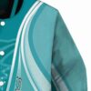 customized miami dolphins wave patterns aqua jacket premium grade