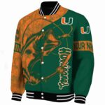 customized miami hurricanes fishing rod green jacket best selling