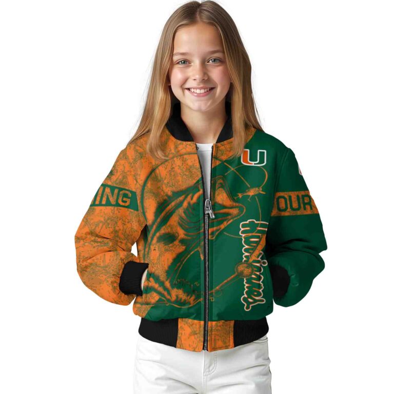 customized miami hurricanes fishing rod green jacket top rated