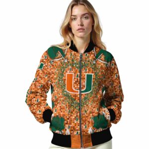customized miami hurricanes heart explosion orange jacket latest model