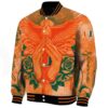 customized miami hurricanes praying hands orange jacket best selling