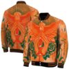 customized miami hurricanes praying hands orange jacket fashion forward