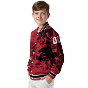 customized miami redhawks fishing art red jacket trendy