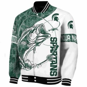 customized michigan state spartans fishing rod white jacket best selling